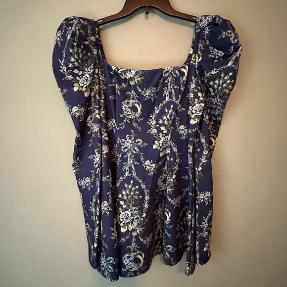 Selkie Blue Floral Mini Dress - Picture 3 of 8